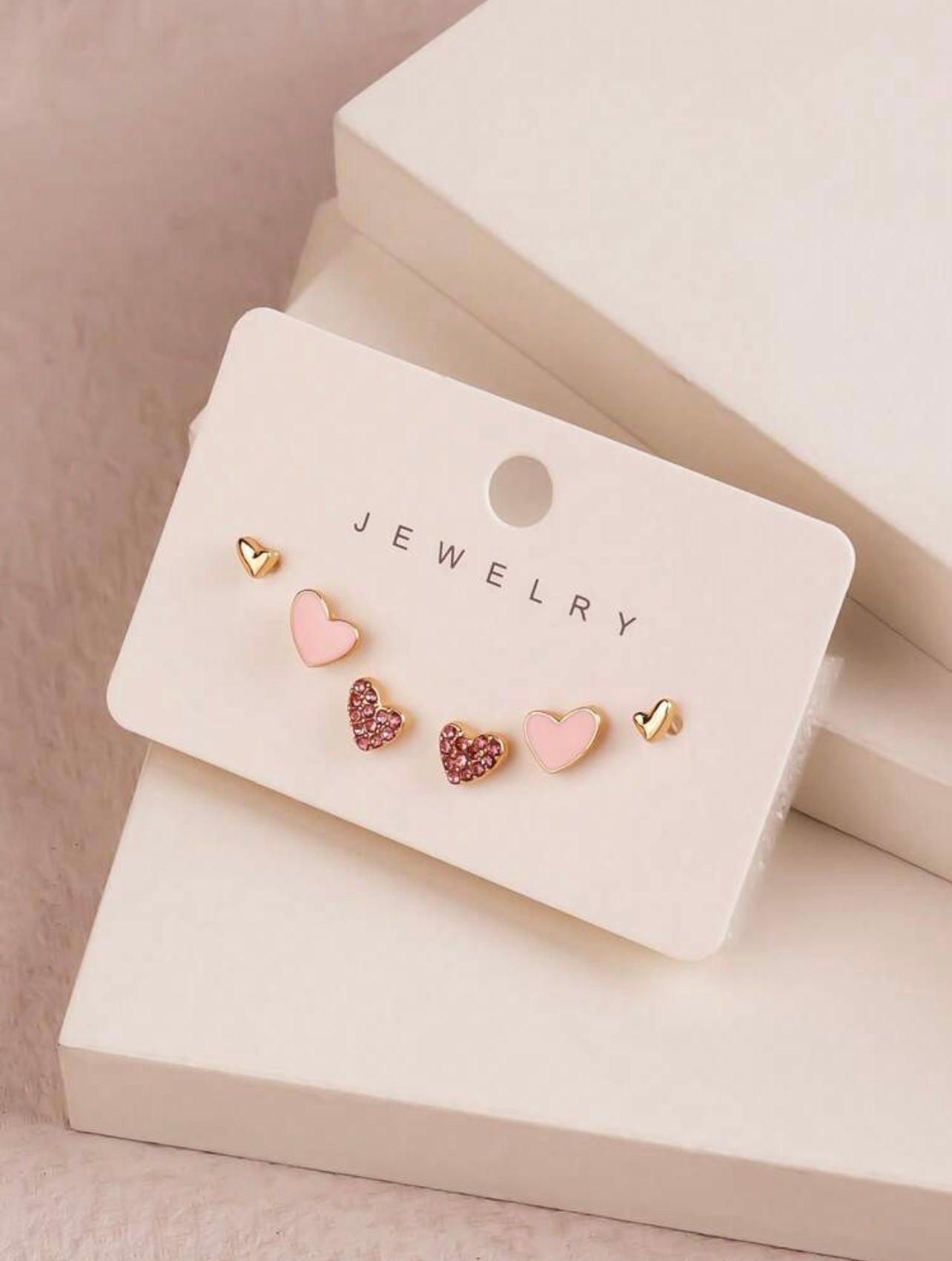 3 pendientes corazón