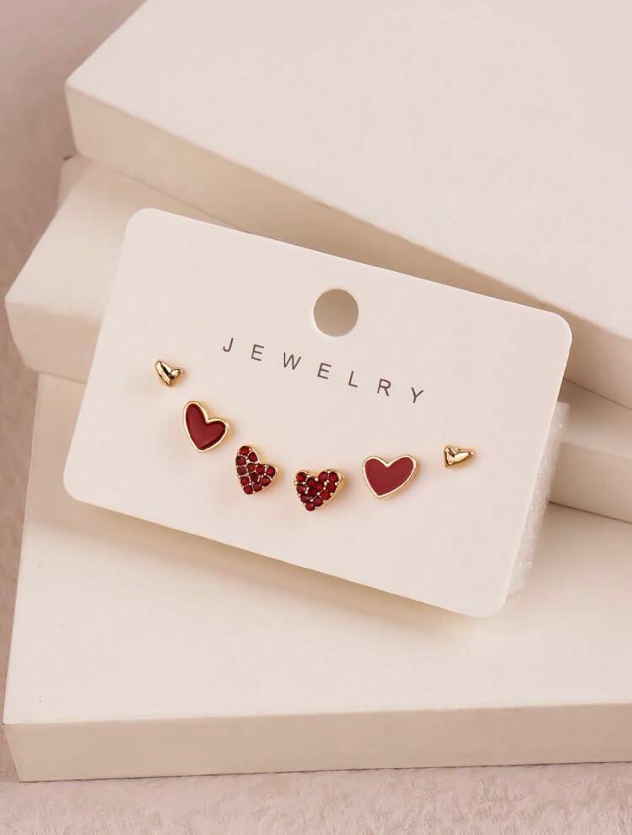 3 pendientes corazón